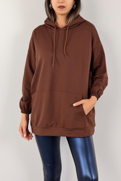 Kahverengi İki İp Bayan Sweat Tunik 130229