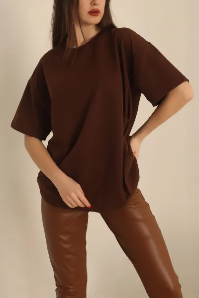 kahverengi-iki-ip-oversize-bayan-tisort-234377