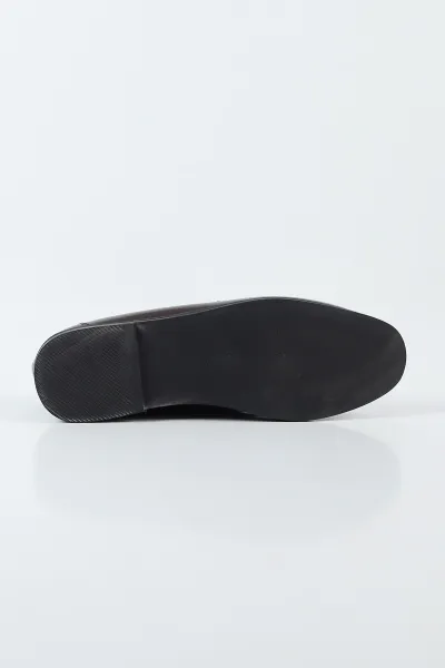 Kahverengi Kırışık Rugan Toka Detaylı Kadın Loafer 502230