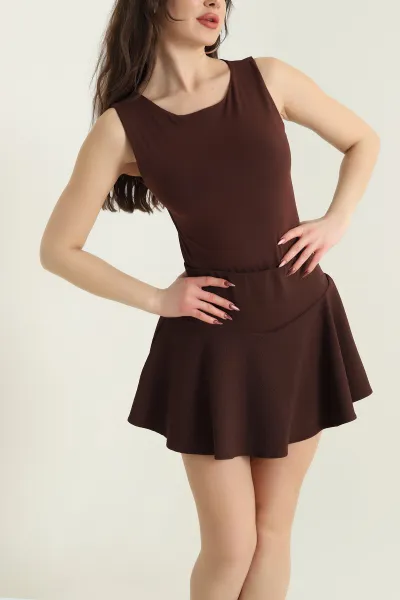 Kahverengi Kolsuz Oysho Kadın Bluz 432354