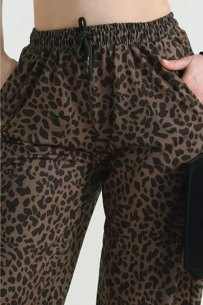 Kahverengi Leopar Desen İki İp Kadın Alt 453437