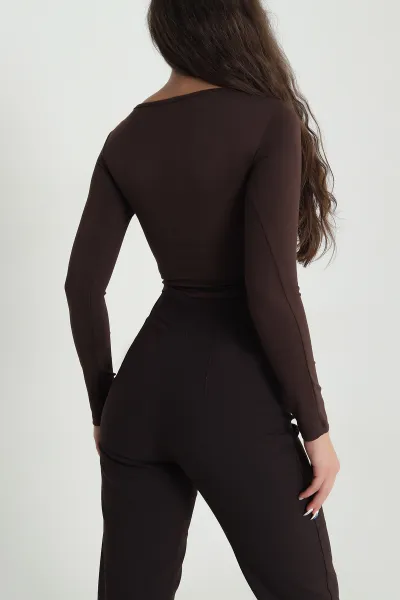 Kahverengi Modal Kadın Bluz 484363