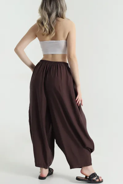 Kahverengi Modal Şalvar Kadın Pantolon 473549