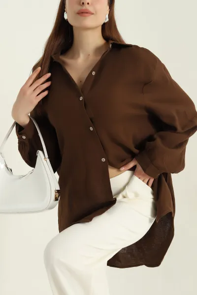 kahverengi-muslin-kadin-gomlek-tunik-365122