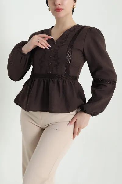 kahverengi-nakisli-keten-kadin-bluz-457301