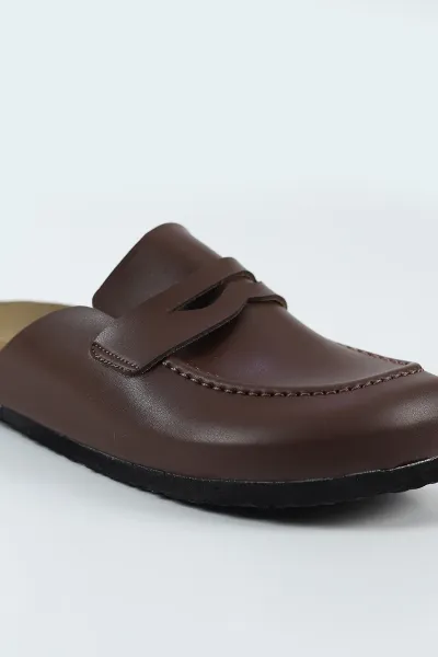 Kahverengi Kadın Loafer Terlik 497923