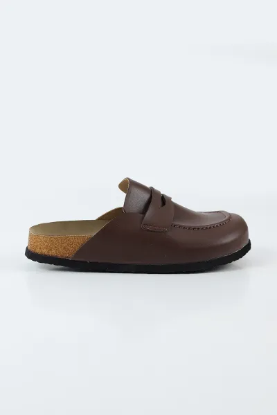Kahverengi Kadın Loafer Terlik 497923