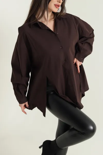 kahverengi-onu-yirtmacli-oversize-paper-kadin-gomlek-429892