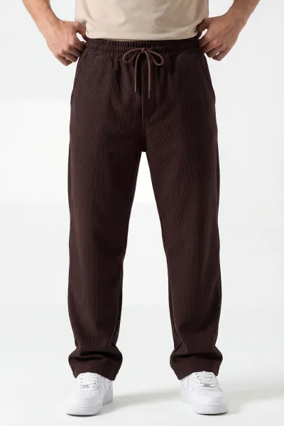 kahverengi-ottoman-kumas-baggy-belden-baglamali-erkek-pantolon-442059