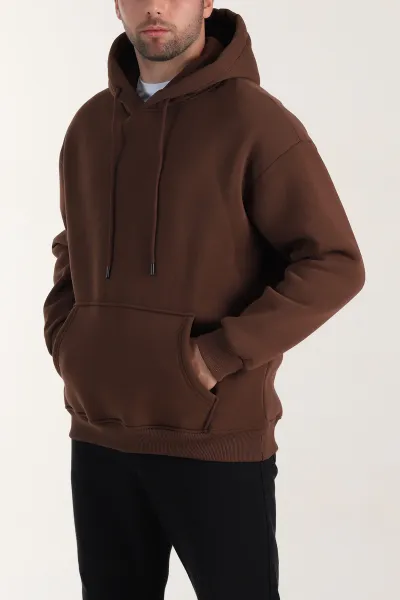 kahverengi-oversize-uc-ip-sardonlu-erkek-basic-kapusonlu-sweatshirt-409947