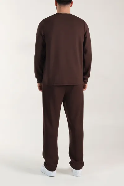 Kahverengi Oysho Kumaş Baggy Erkek İkili Takım 412745