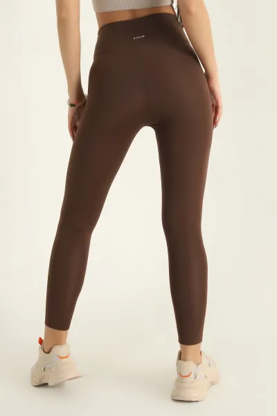 Kahverengi Oysho Kumaş İçi Şardonlu Tayt 323537