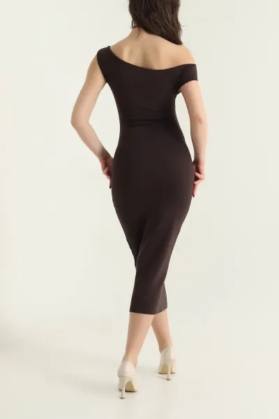 Kahverengi Oysho Modal Kadın Elbise 435831