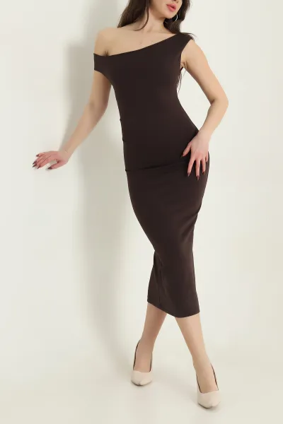 kahverengi-oysho-modal-kadin-elbise-435831