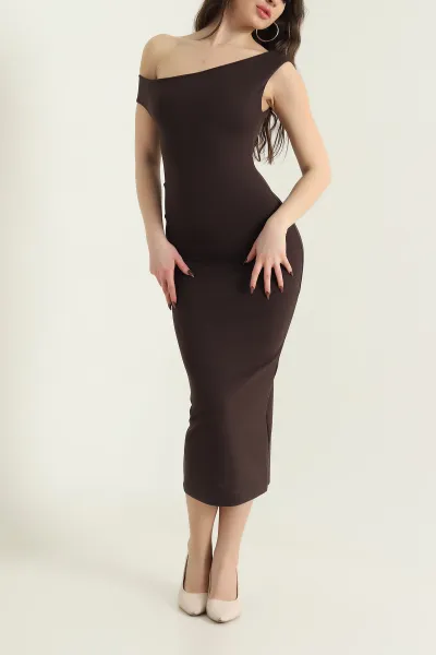 Kahverengi Oysho Modal Kadın Elbise 435831