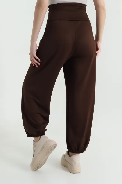 Kahverengi Paça Lastikli Oysho Kadın Pantolon 437908