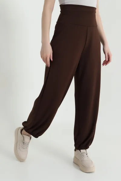 Kahverengi Paça Lastikli Oysho Kadın Pantolon 437908
