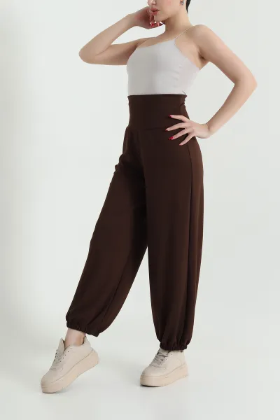 Kahverengi Paça Lastikli Oysho Kadın Pantolon 437908