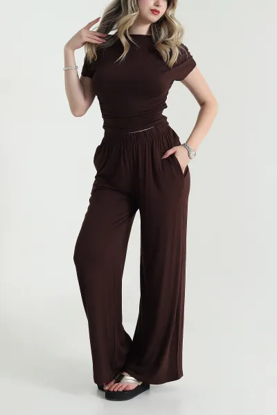 kahverengi-pantolon-bluz-kadin-ikili-takim-478562