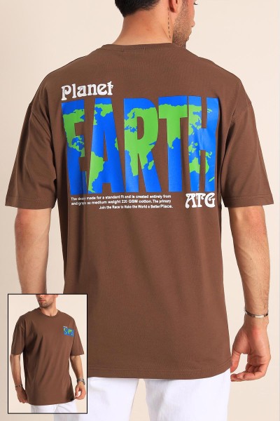 kahverengi-planet-sirt-baskili-oversize-erkek-tisort-186070