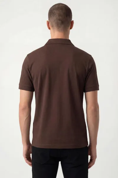 Kahverengi Polo Yaka Erkek Tişört 435349