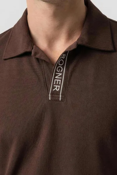 Kahverengi Polo Yaka Erkek Tişört 435349