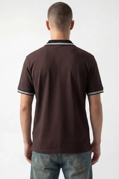 Kahverengi Polo Yaka Erkek Tişört 435386