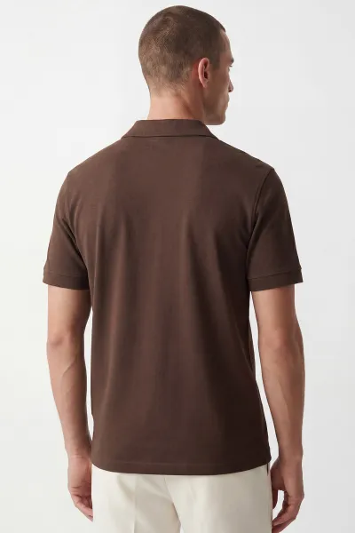 Kahverengi Polo Yaka Erkek Tişört 435467