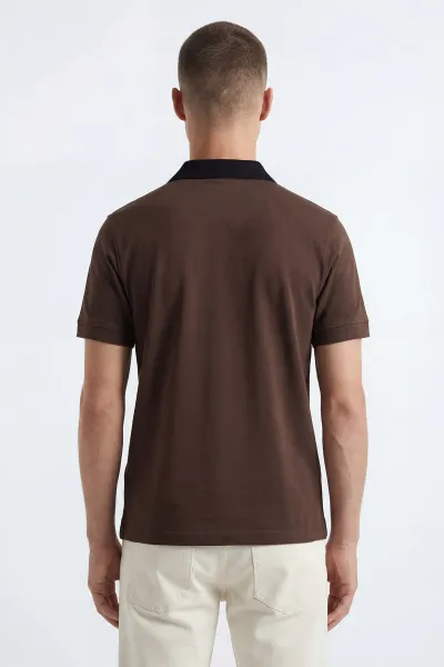 Kahverengi Polo Yaka Erkek Tişört 435553