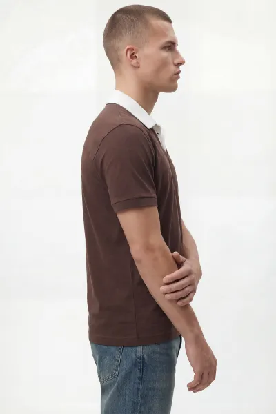 Kahverengi Polo Yaka Erkek Tişört 435578