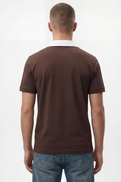 Kahverengi Polo Yaka Erkek Tişört 435578