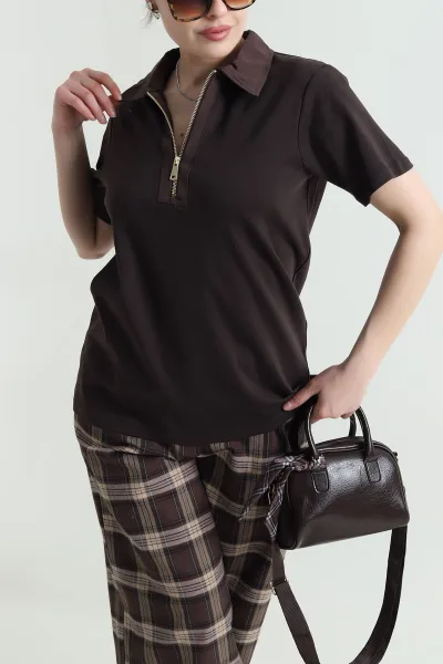 kahverengi-polo-yaka-kristal-kadin-bluz-449063