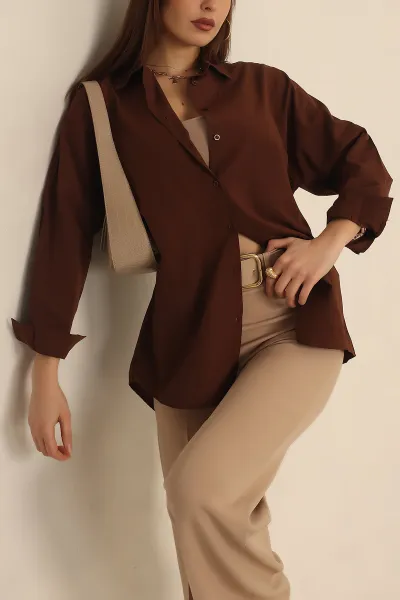 kahverengi-poplin-dokuma-bayan-gomlek-234851