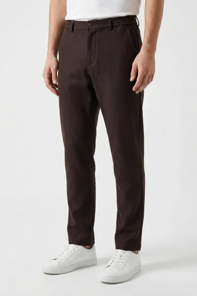 kahverengi-regular-fit-bel-lastikli-erkek-pantolon-421714