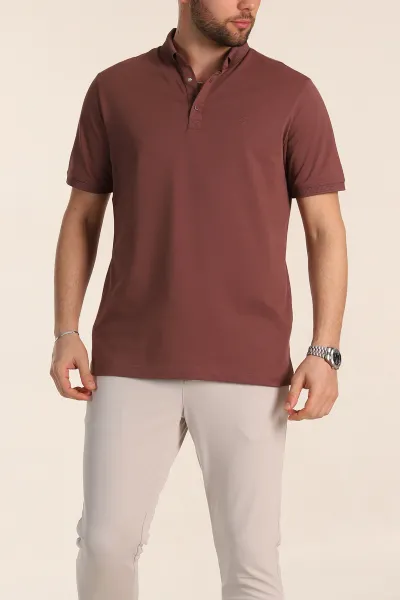 kahverengi-regular-fit-dokulu-polo-yaka-erkek-tisort-342494