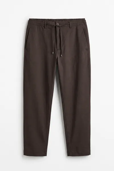 Kahverengi Regular Fit Yeni Sezon Belden Bağlamalı Erkek Pantolon 498405