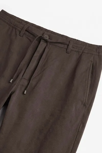 Kahverengi Regular Fit Yeni Sezon Belden Bağlamalı Erkek Pantolon 498405