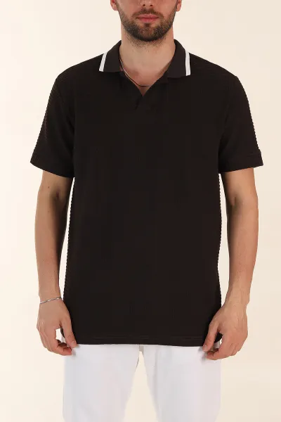 kahverengi-relaxed-fit-cizgi-detayli-polo-yaka-erkek-tisort-370320