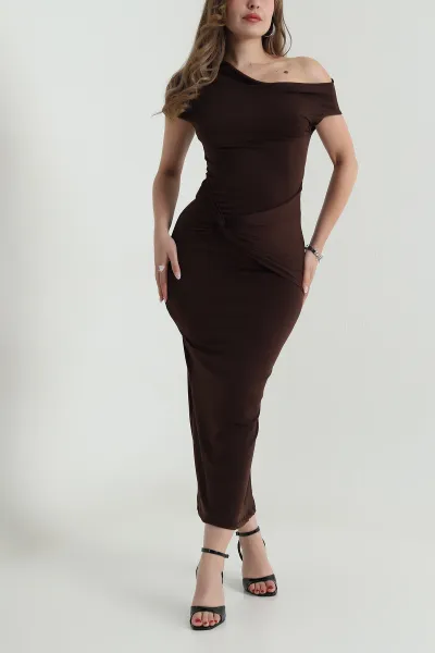 Kahverengi Sandy Kadın Elbise 477677