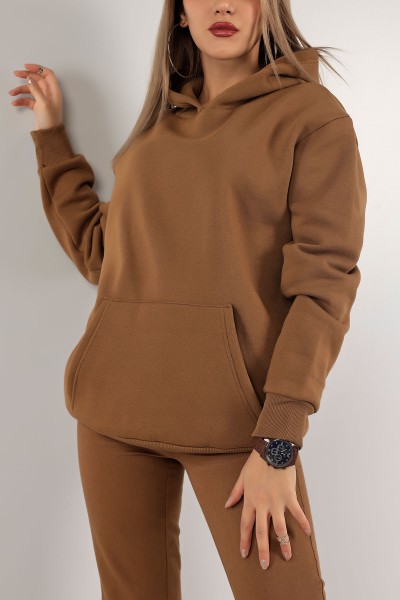 Kahverengi Şardonlu Bayan Sweat 136525