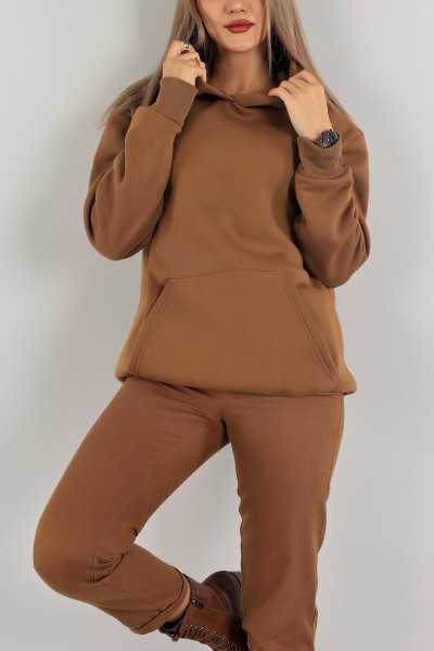 Kahverengi Şardonlu Bayan Sweat 136525