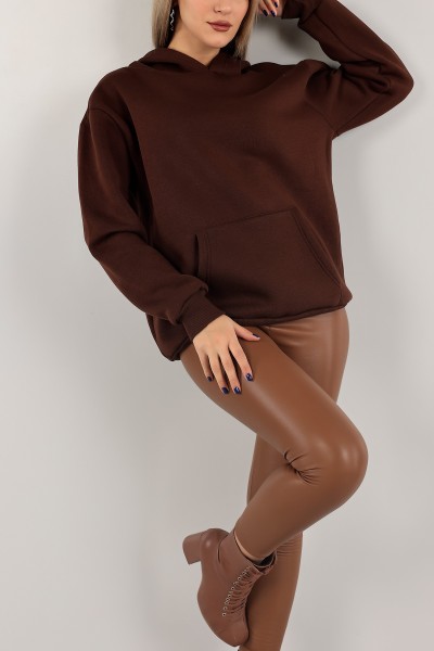 Kahverengi Şardonlu Bayan Sweat 139652