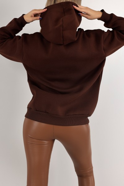 Kahverengi Şardonlu Bayan Sweat 139652