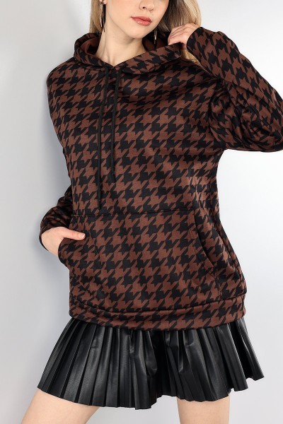 Kahverengi Şardonlu Bayan Sweat 90222