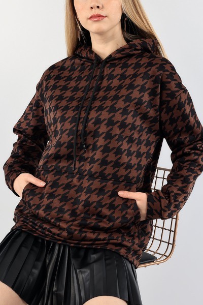 Kahverengi Şardonlu Bayan Sweat 90222