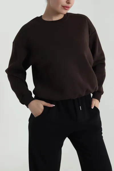 kahverengi-sardonlu-uc-ip-kadin-fermuarsiz-sweat-487104