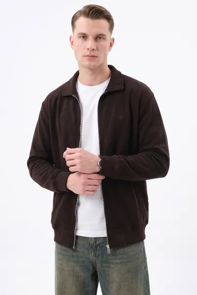 kahverengi-selanik-polo-yaka-fermuarli-erkek-hirka-494534
