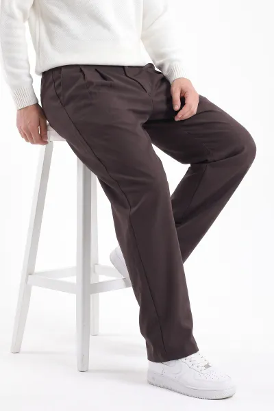 Kahverengi Sidney Kumaş Baggy Cep Detaylı Erkek Pantolon 491716