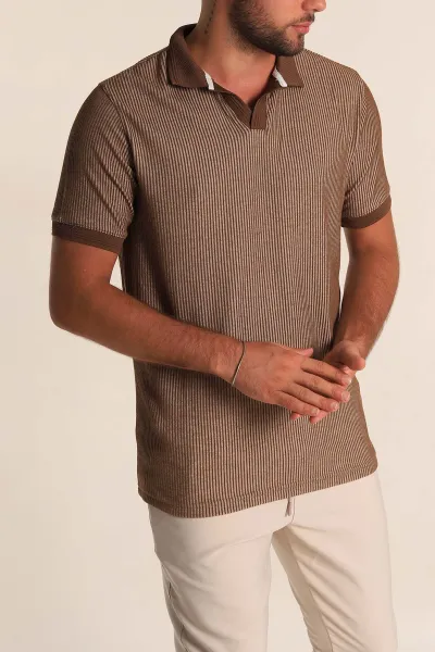 kahverengi-slim-fit-fitilli-doku-polo-yaka-erkek-tisort-262703