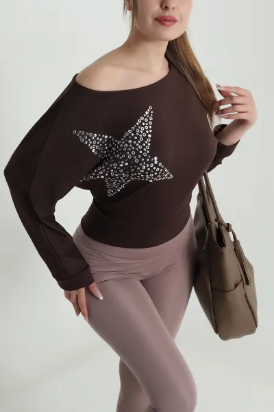 kahverengi-tasli-oysho-kadin-bluz-485207